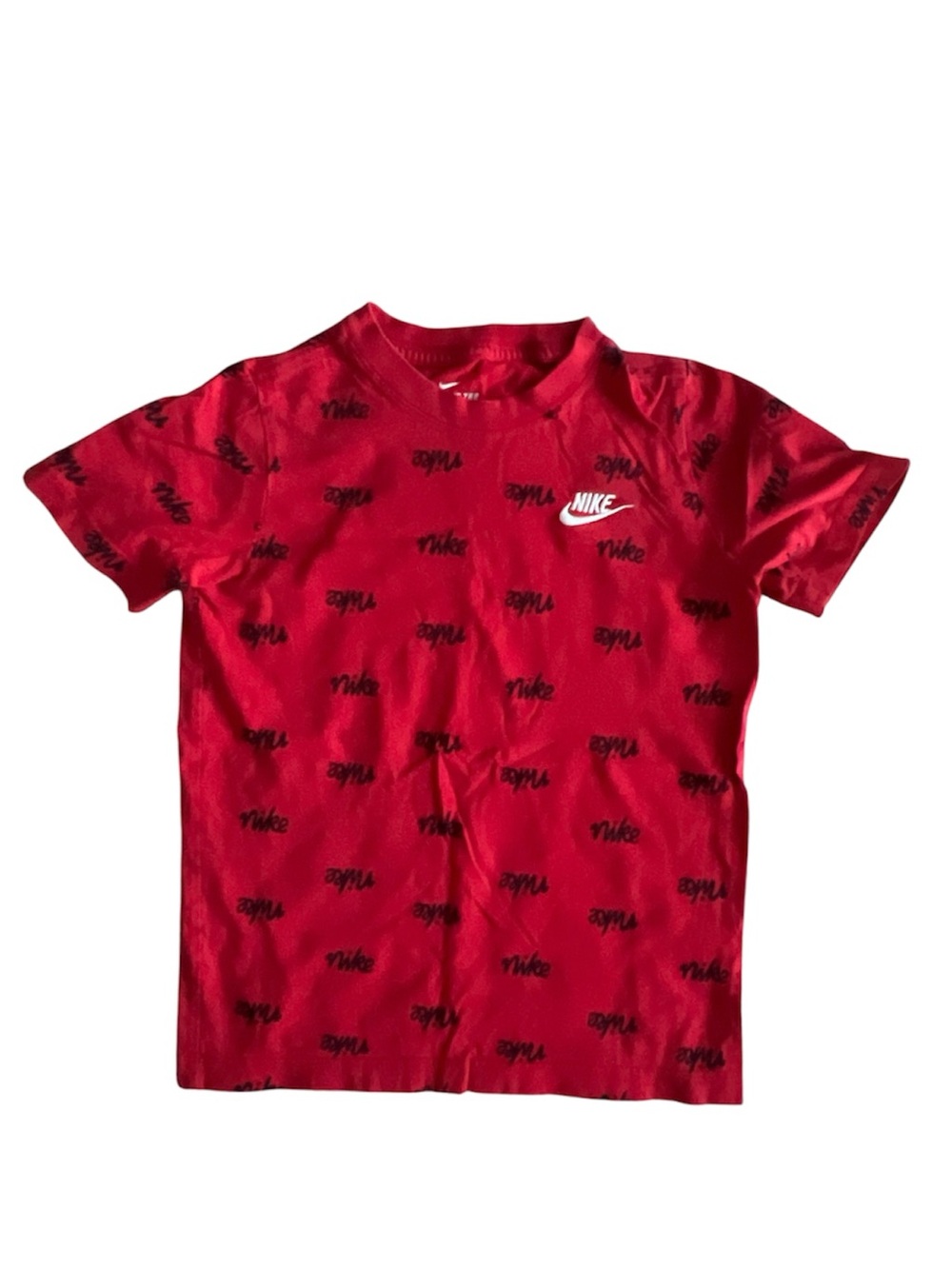 Nike Kids' Red Logo Tee Size Medium